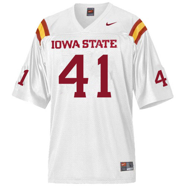 Iowa State Cyclones Men's #41 Mason Cassady Nike NCAA Authentic White College Stitched Football Jersey XW42D07KW